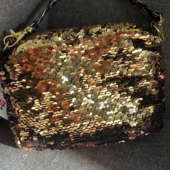 TY ♥️FASHION BRUTUS The BULLDOG SEQUIN MINI PURSE NWT - Picture 7 of 11